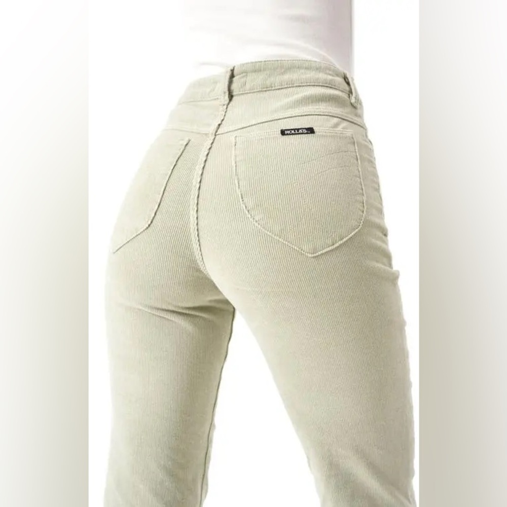 ROLLA'S High-Rise Corduroy Jeans in Light Sage